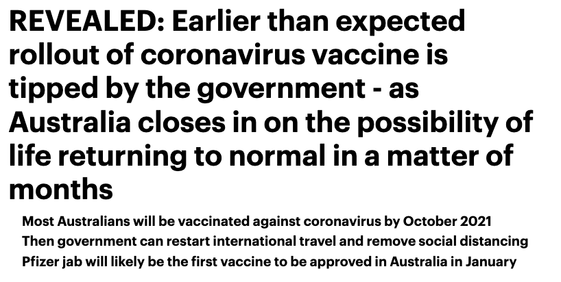 最新消息！澳洲宣布有望明年10月终结疫情！