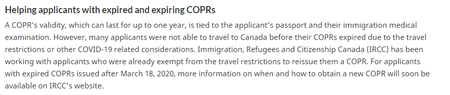 官宣丨加拿大新移民持有效COPR可入境，隔离政策放宽！