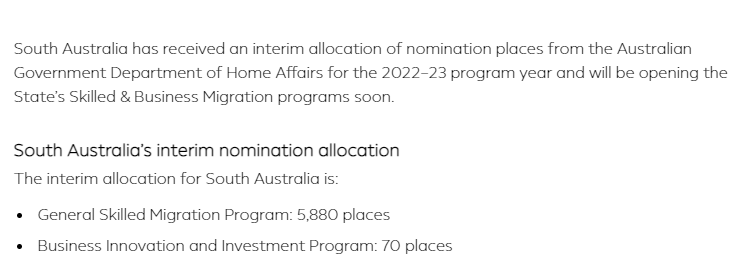 好消息！新财年南澳州担出炉！ 提名职业扩大至500个，将于8月25日开放！