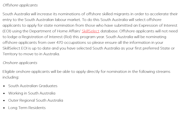 好消息！新财年南澳州担出炉！ 提名职业扩大至500个，将于8月25日开放！